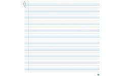 Pennenstreken 3 groep 3 lijntjesschrift verbonden schrift (7,5-5-7,5) (5 stuks)